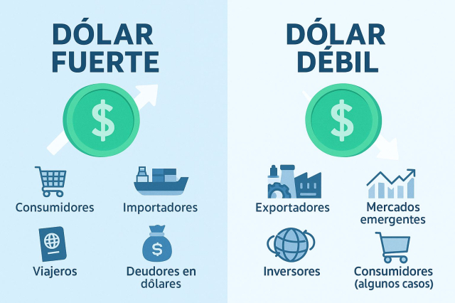 Dólar fuerte vs. dólar débil: ¿qué significa y a quién beneficia?