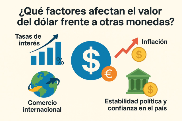 ¿Qué factores afectan el valor del dólar frente a otras monedas?